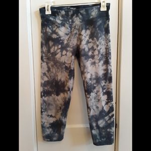 Blue/gray tie dye leggings